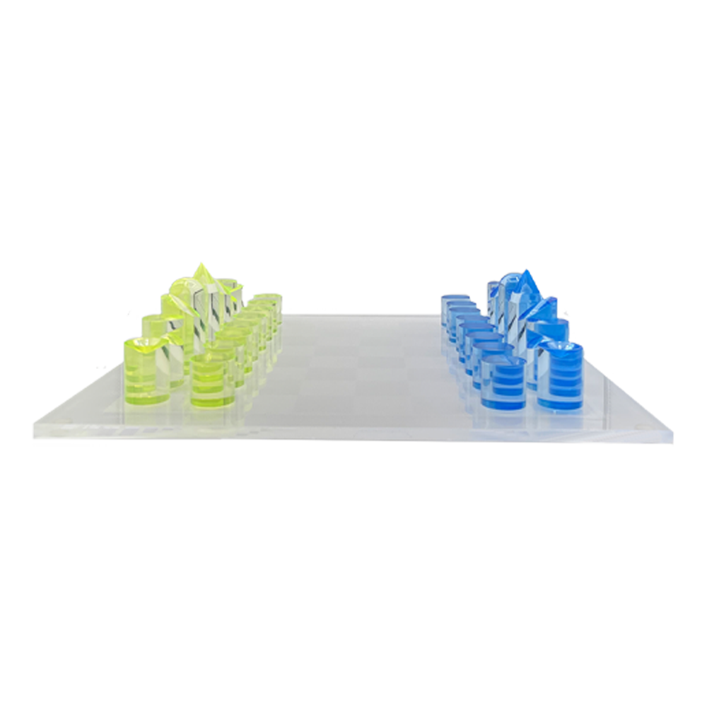 Neon Lucite Chess Set